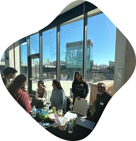 Ada tabling for UC San Diego Library at an design and development career fair.